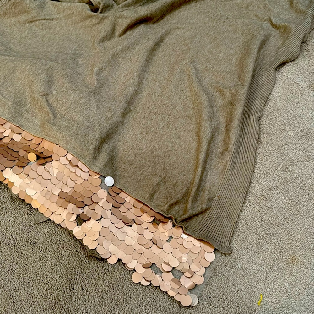 Sequin cardigan mid length